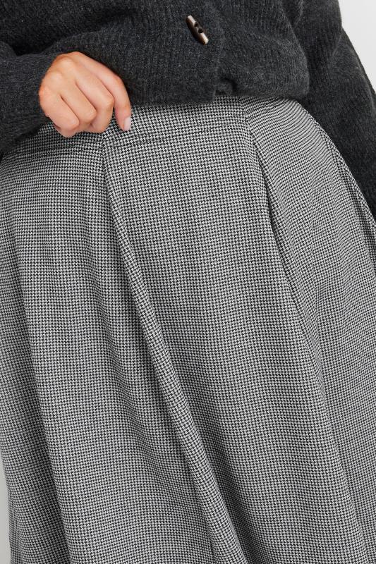 YOURS LONDON Plus Size Grey Dogtooth Print Pleat Skirt | Yours Clothing  4