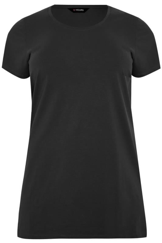 Plus Size Black Longline T-Shirt | Yours Clothing 5