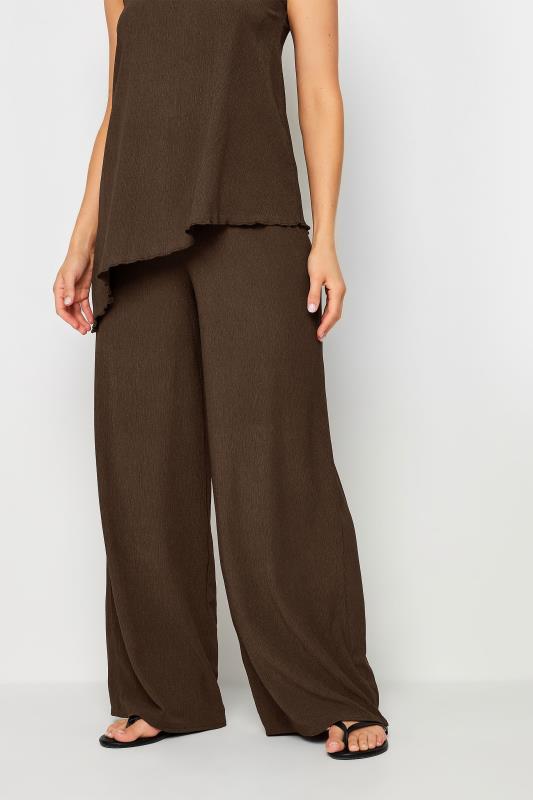 LTS Tall Women's Black Textured Wide Leg Trousers | Long Tall Sally  4