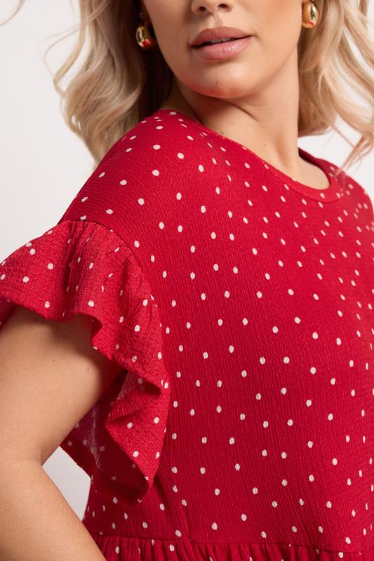 YOURS Plus Size Red Polka Dot Midaxi Dress | Yours Clothing 4