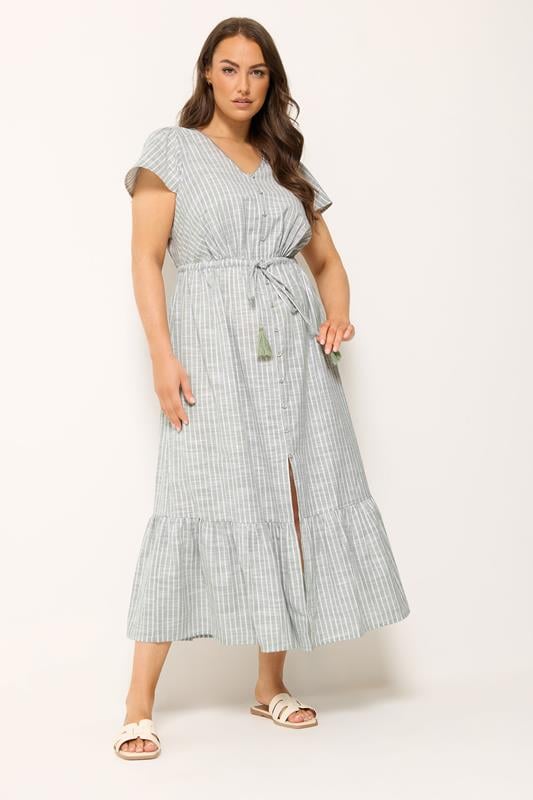  Yours Stripe angel sleeve dress