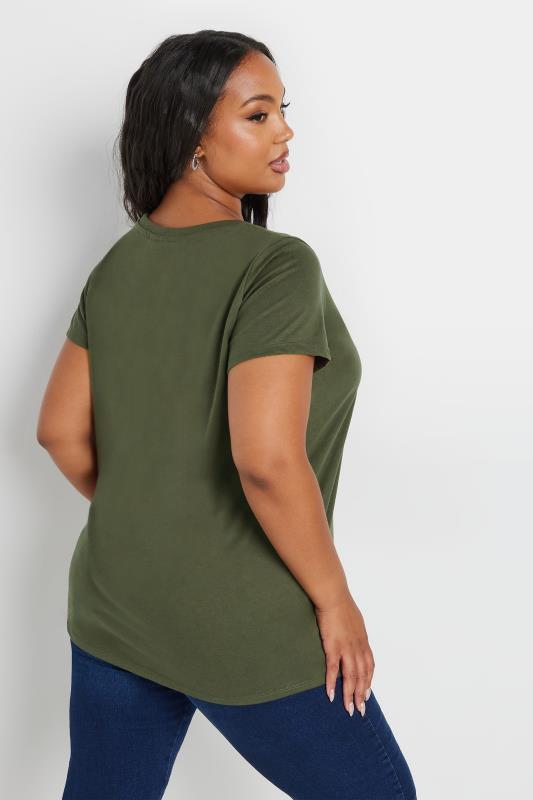 YOURS 3 PACK Plus Size Green & Black Core T-Shirts | Yours Clothing 7