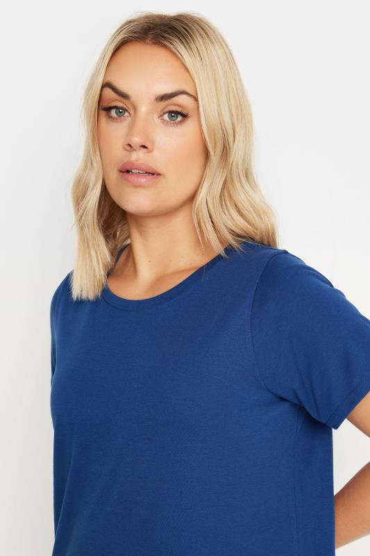 YOURS Plus Size Blue Short Sleeve T-Shirt | Yours Clothing 4