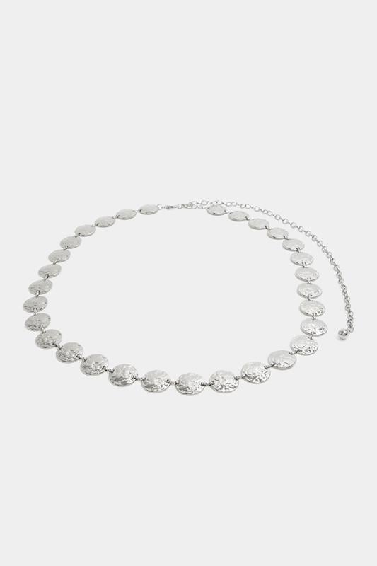Silver Hammered Disk Belt