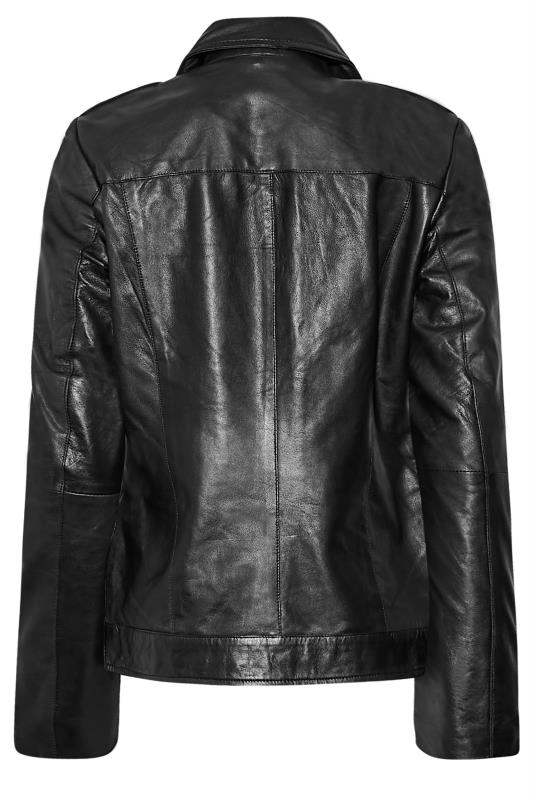 LTS Tall Women's Black Leather Biker Jacket | Long Tall Sally 7