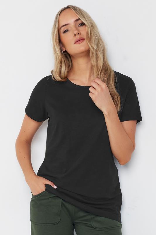 LTS Tall Womens Black Short Sleeve T-Shirt | Long Tall Sally 1