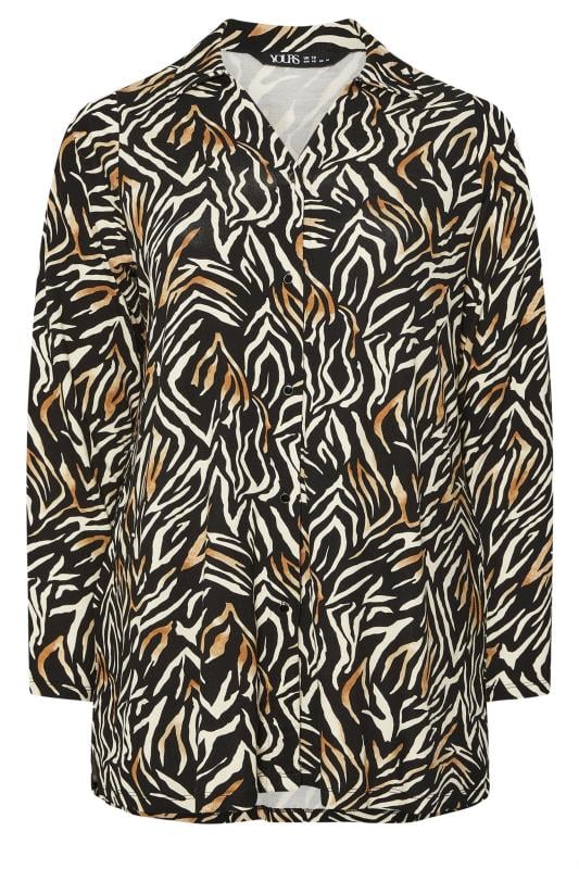 YOURS Plus Size Black Zebra Print Shirt | Yours Clothing 5