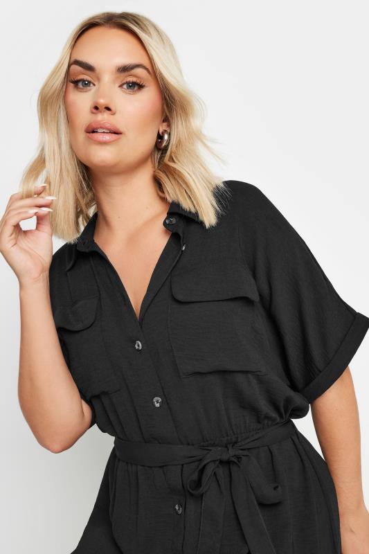 YOURS Plus Size Black Utility Dress | Yours Clothing  4