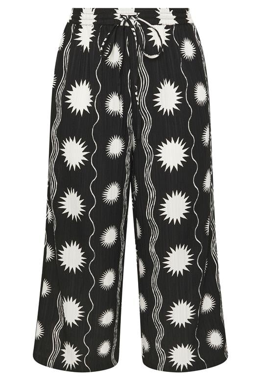 LIMITED COLLECTION Plus Size Black Sun Crinkle Trousers | Yours Clothing 5