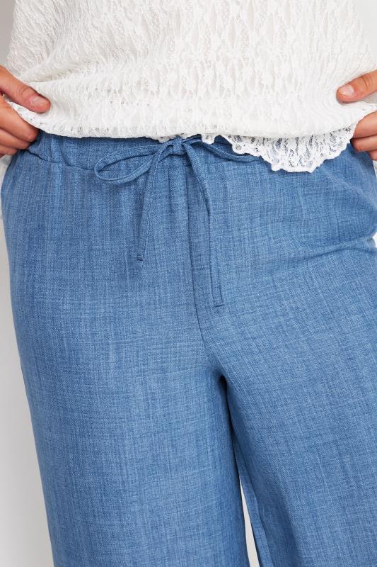 M&Co Denim Blue Linen Look Culottes | M&Co 4