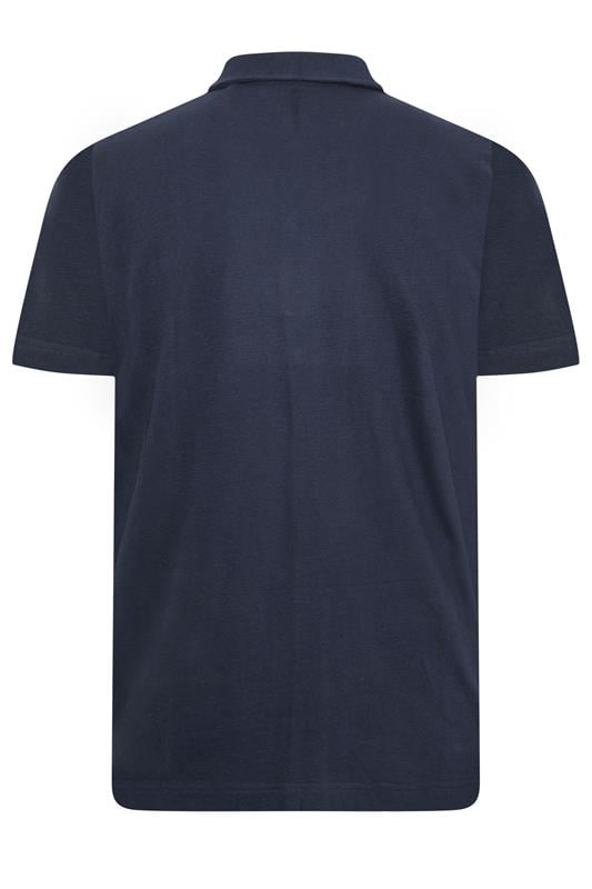 BadRhino Big & Tall Navy Blue Revere Slub Shirt | BadRhino 6