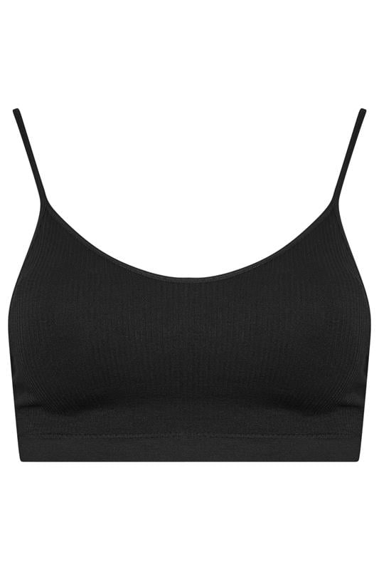 YOURSET 2 PACK Plus Size Black & White Seamless Padded Bralettes | Yours Clothing 9