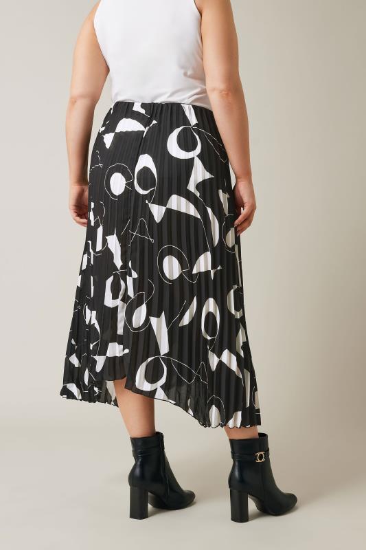 Evans Black Geometric Print Midi Skirt 3