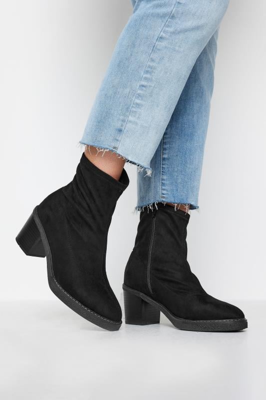 Public Desire Wide Fit Patty heeled ankle boots in black | ASOS