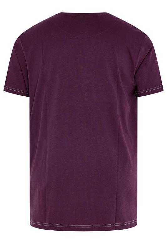 KAM Big & Tall Purple Rock N Roll Skeleton Print T-Shirt | BadRhino 1
