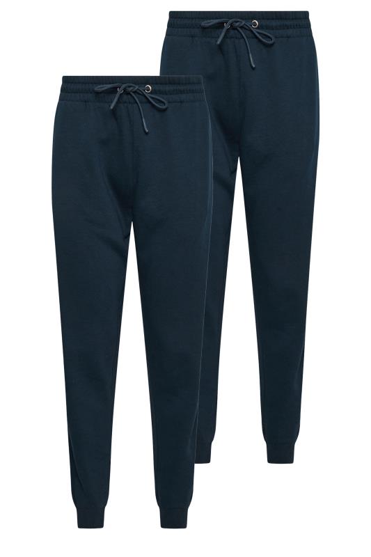 M&Co 2 Pack Navy Blue Cuffed Drawstring Joggers | M&Co 7