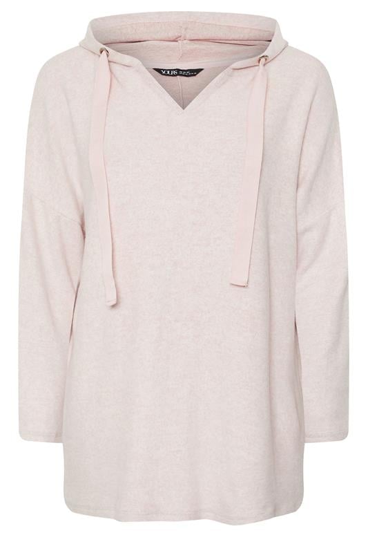 YOURS Plus Size Pink Soft Touch Hoodie | Yours Clothing 5