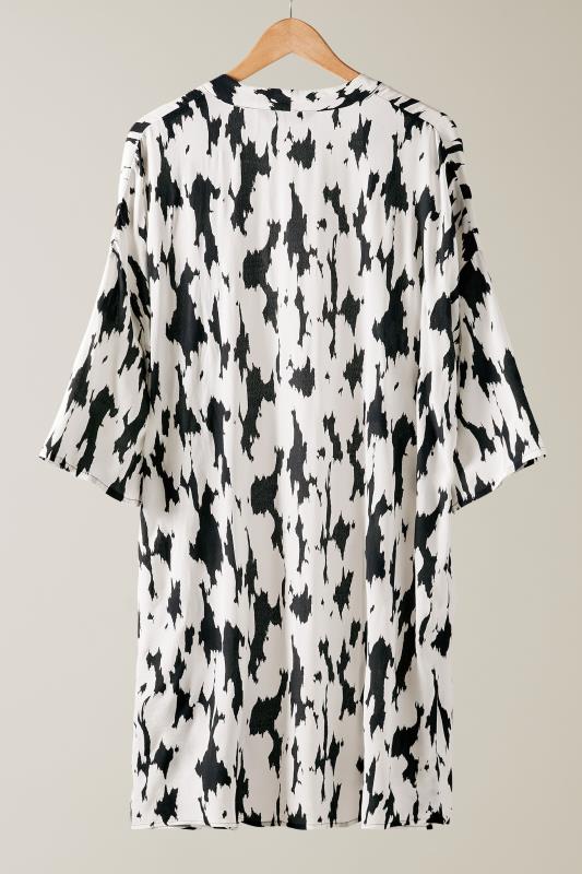 EVANS Plus Size Black Abstract Print Kimono | Evans 7