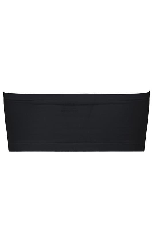 YOURS Plus Size Black Seamless Padded Non-Wired Bandeau Bra | Yours Clothing 4