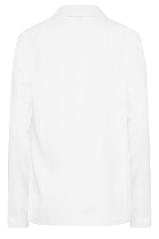 LTS Tall Womens White Linen Blazer Jacket | Long Tall Sally  8