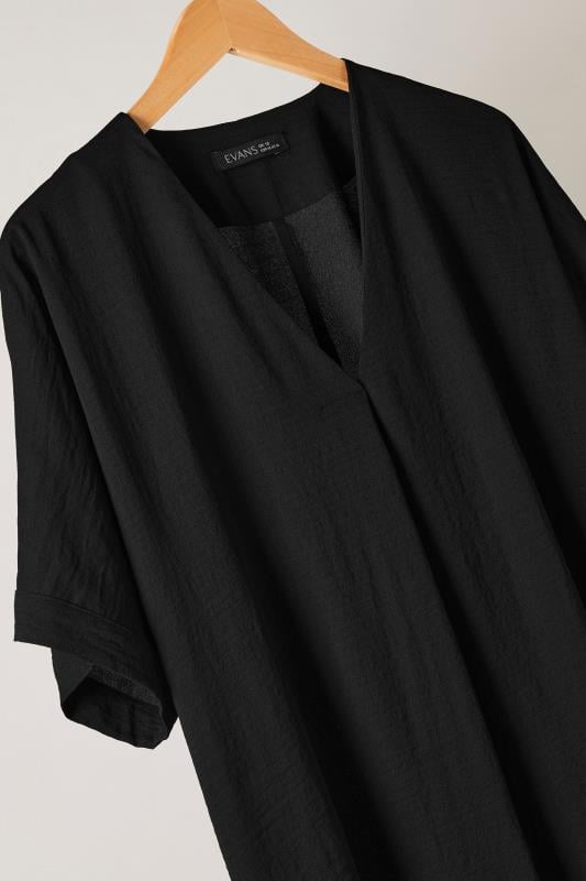 EVANS Plus Size Black Pleat Front Blouse | Evans 7