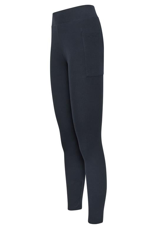 LTS Tall Women's Navy Blue Ribbed Pocket Leggings | Long Tall Sally 7