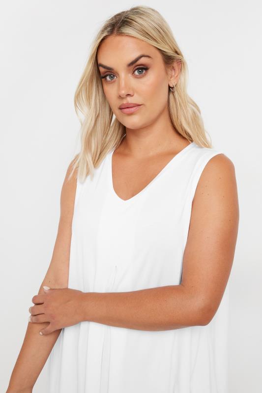 Plus Size White Swing Vest Top | Yours Clothing 4