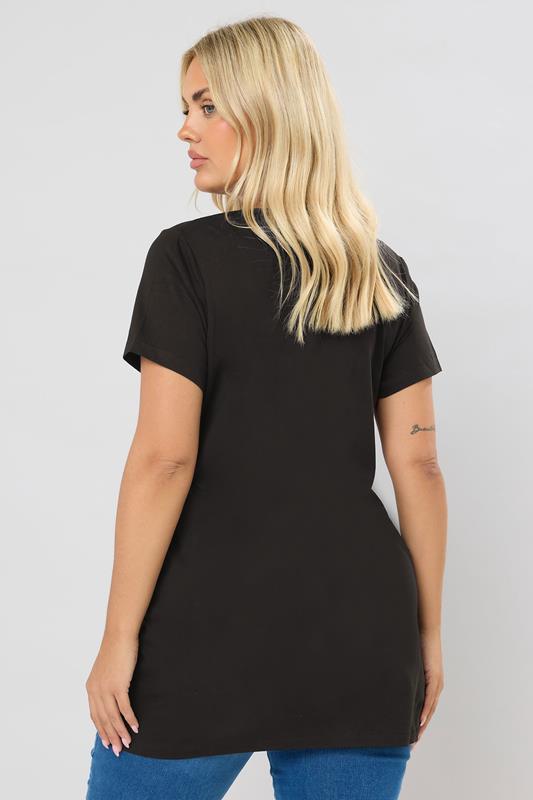 YOURS Plus Size 2 PACK Black Longline T-Shirts | Yours Clothing 5