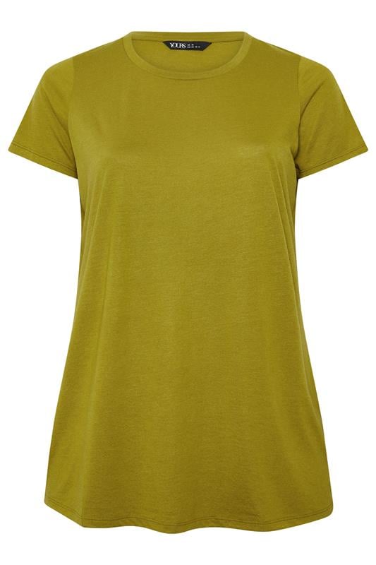 YOURS Plus Size Chartreuse Green Core T-Shirt | Yours Clothing 5