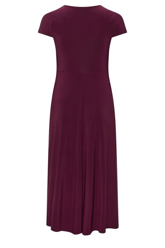 YOURS LONDON Plus Size Purple Twist Front Dress | Yours Clothing 6