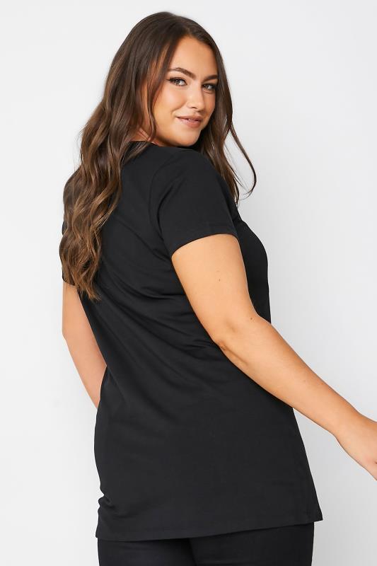 YOURS Plus Size 2 PACK Black Longline T-Shirts | Yours Clothing 4