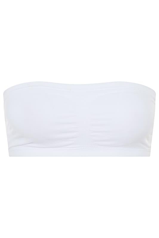  YOURS Curve White Seamless Padded Non-Wired Bandeau Bra