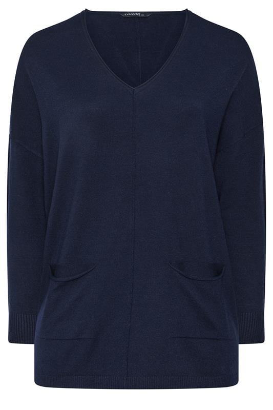  EVANS Curve Black Seam Detail Jumper
