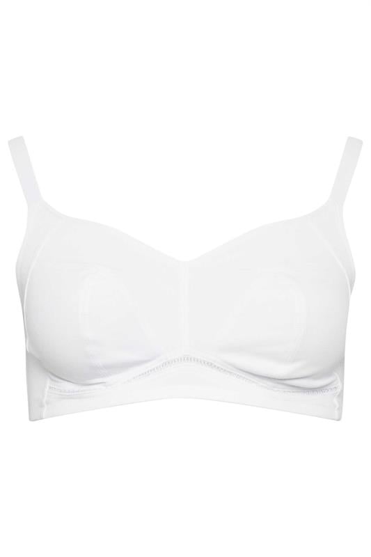 2 PACK Black & White Non-Wired Cotton Bras | Yours Clothing 9