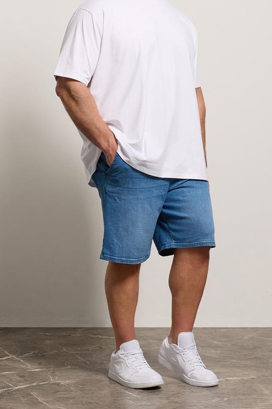 KAM Big & Tall Blue Elasticated Stretch Shorts