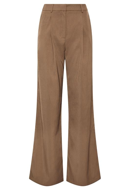 LTS Tall Women's Light Brown Wide Leg Trousers | Long Tall Sally 1