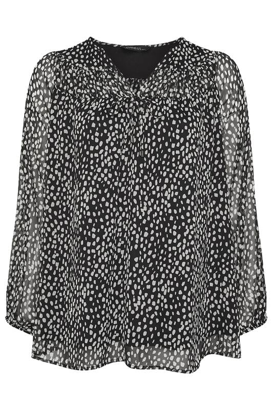 EVANS Plus Size Spot Print Chiffon Blouse | Evans 6