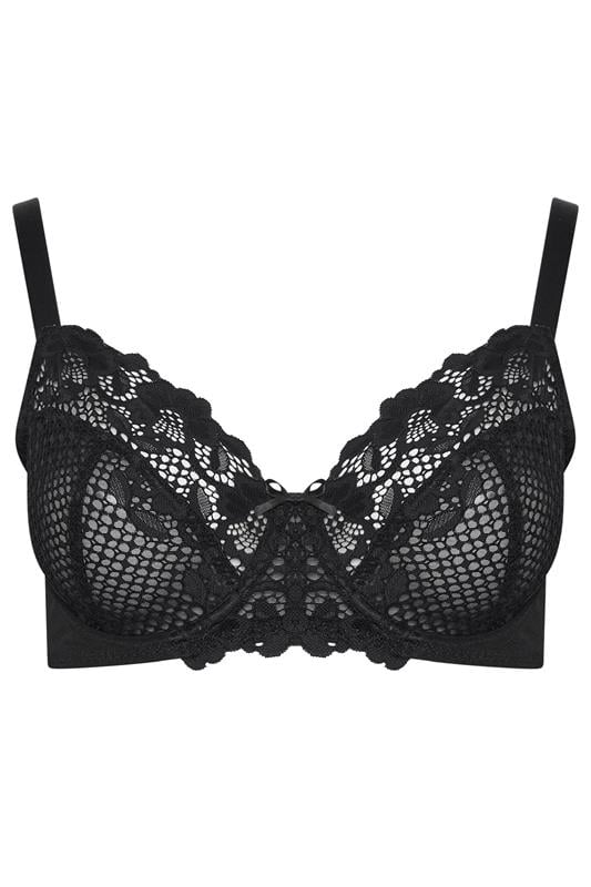 YOURSET 2 PACK Plus Size Cobalt Blue Lace Trim Bras | Yours Clothing 4