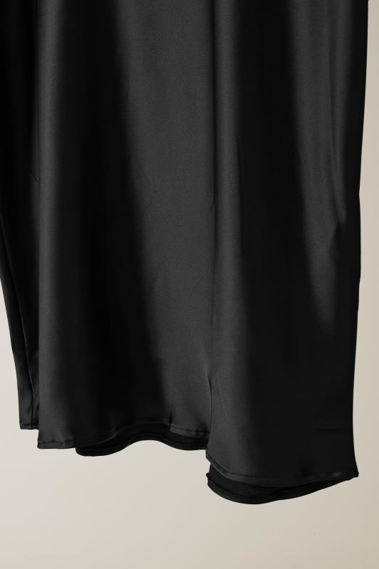 EVANS Plus Size Black Satin Midi Skirt | Evans 6