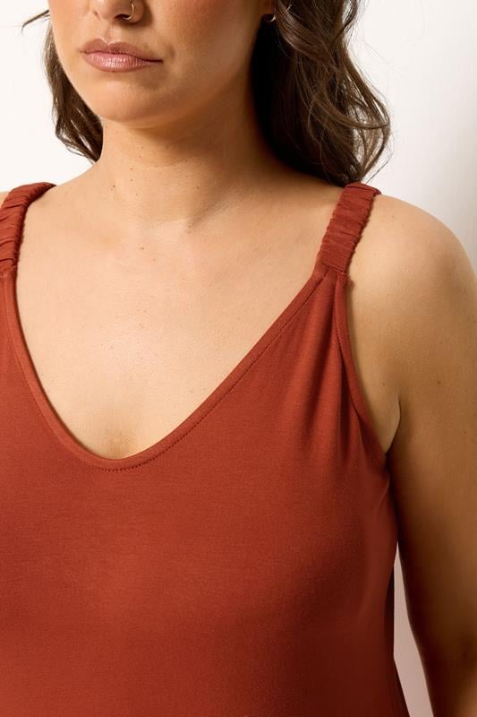 YOURS Plus Size Burnt Orange Midi Dress | Yours Clothing 4