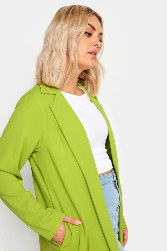 YOURS Curve Plus Size Green Scuba Blazer | Yours Clothing 4