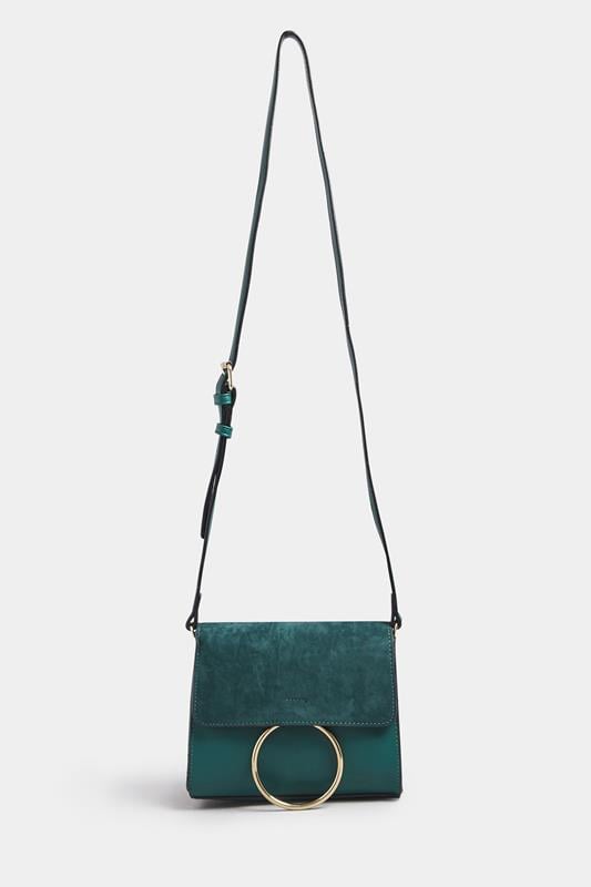  Yours Green Ring Detail Cross Body Bag