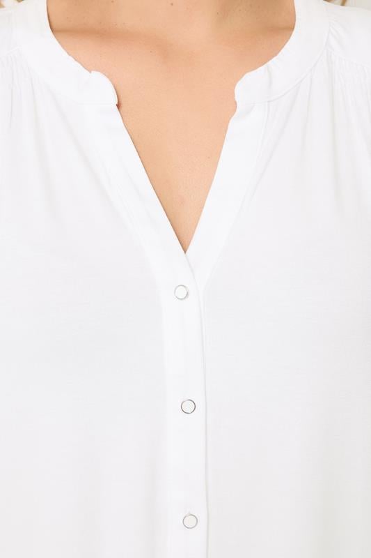 YOURS Plus Size White Notch Neck Vest Top | Yours Clothing 4