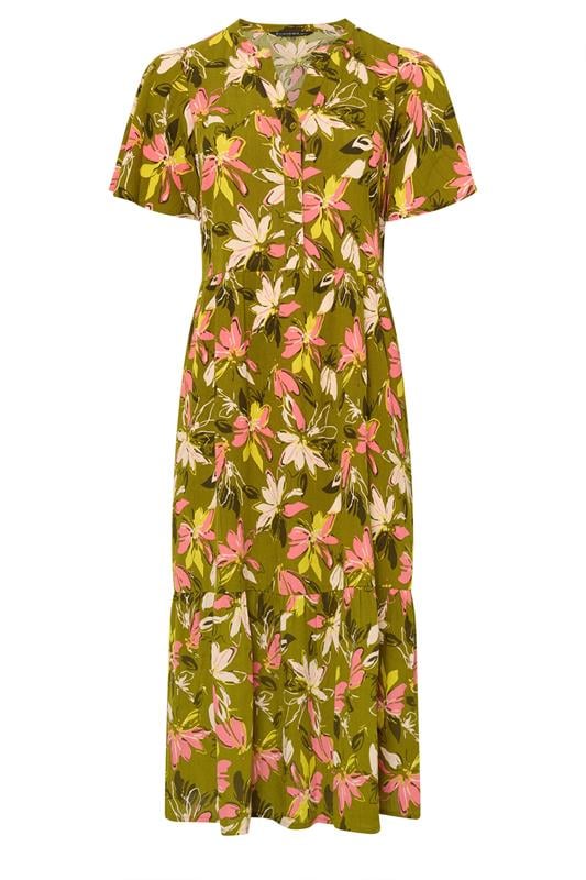 slim fit dress slacks Callie Green Floral Long Sleeve Plus Size Wrap Dress - Fair Trade Dresses