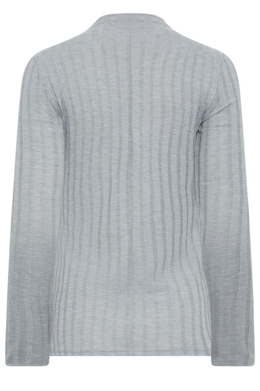 LTS Tall Women's Grey Ribbed High Neck Top | Long Tall Sally 6