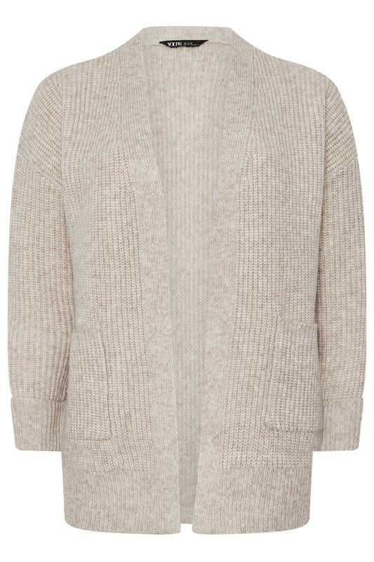 YOURS Plus Size Natural Brown Soft Touch Knitted Cardigan | Yours Clothing 5