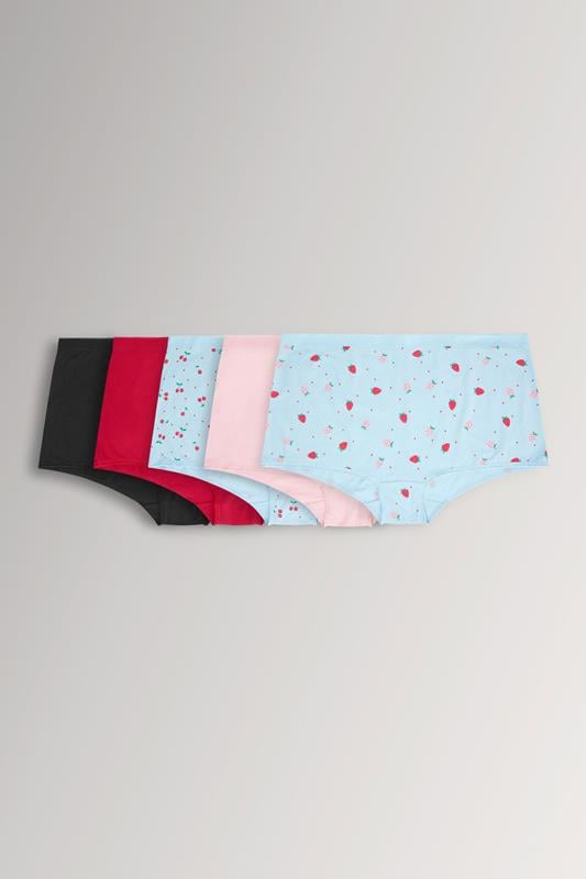  YOURSET 5 PACK Curve Blue Berry Print Shorts