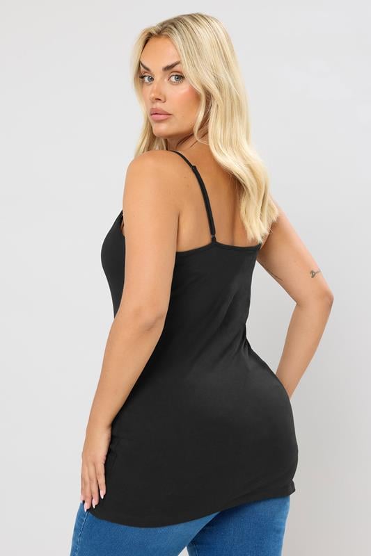 Plus Size Black Cami Top | Yours Clothing 2