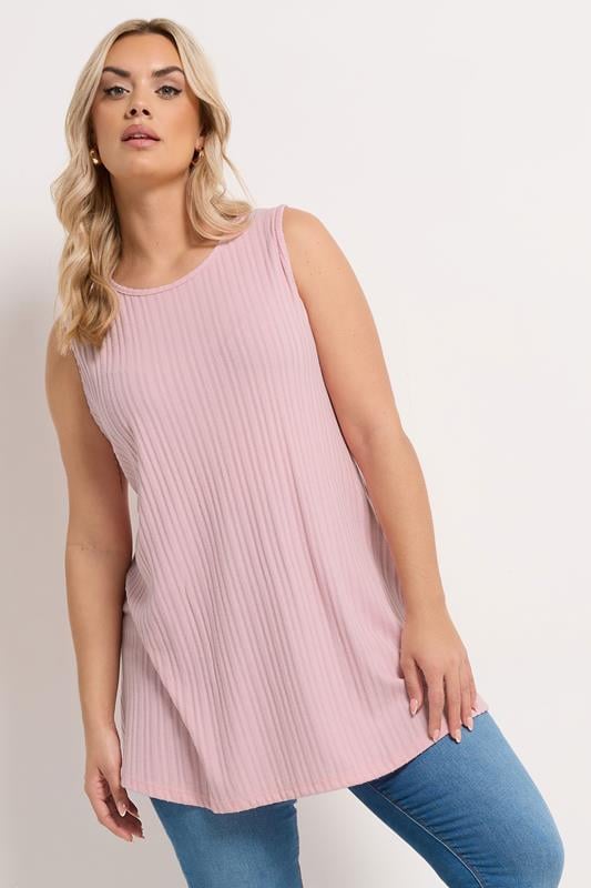  YOURS Curve Pink Soft Touch Vest