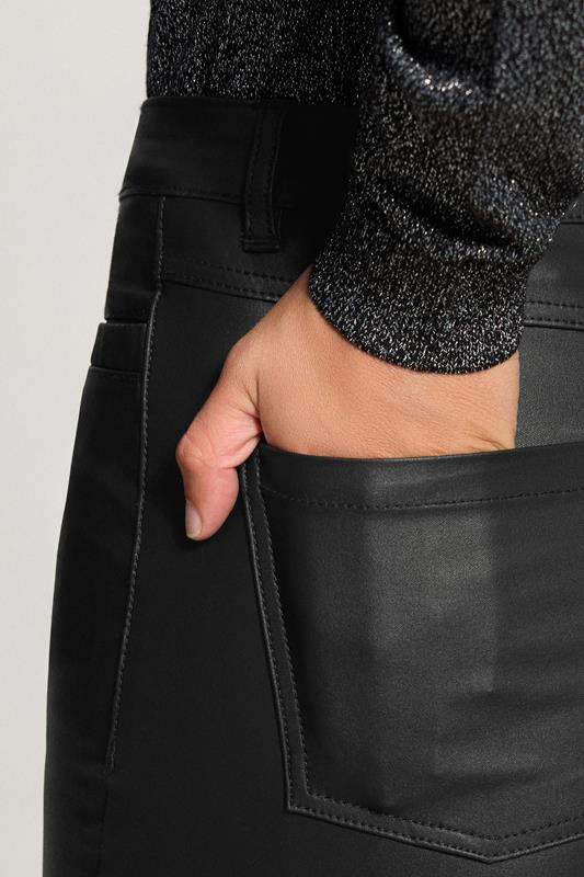 LTS Tall Black Faux Leather Skinny Jeans | Long Tall Sally 4